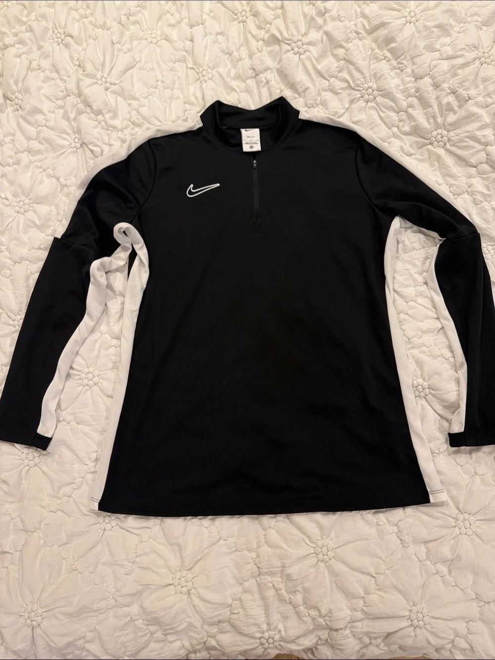 Nike Black and White Half-Zip Women's Performance Top